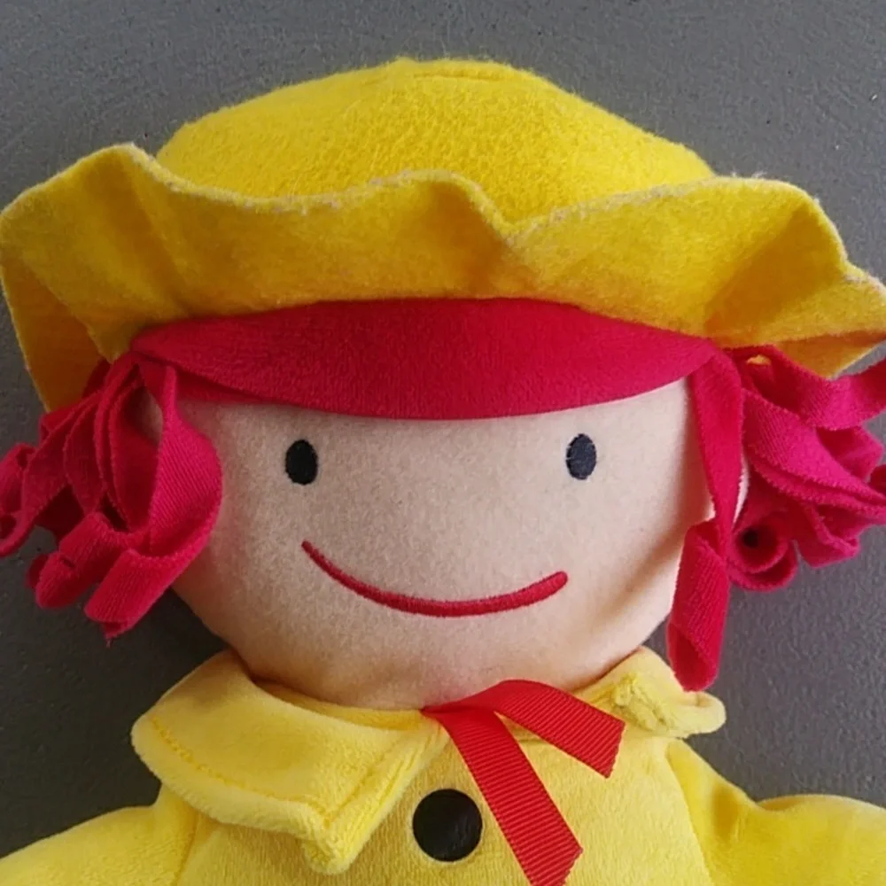 Madeline Yellow Plushy Stuffed Doll with Red Hair